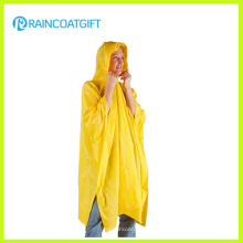 Poncho de lluvia de PVC amarillo Deluxe